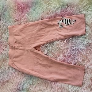 Pekkle pink zebra smelling flower pants animal baby leggings girl cute
